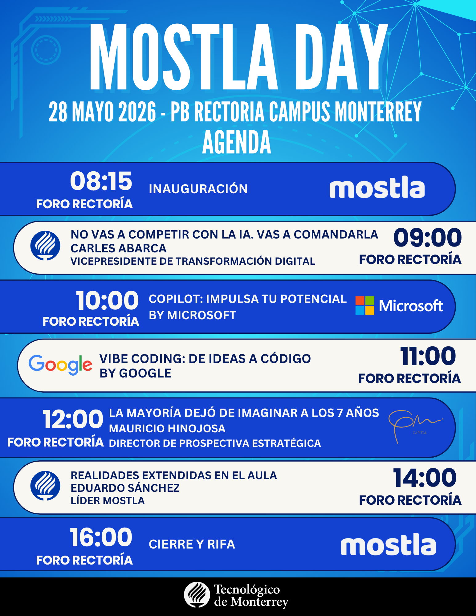 Agenda evento