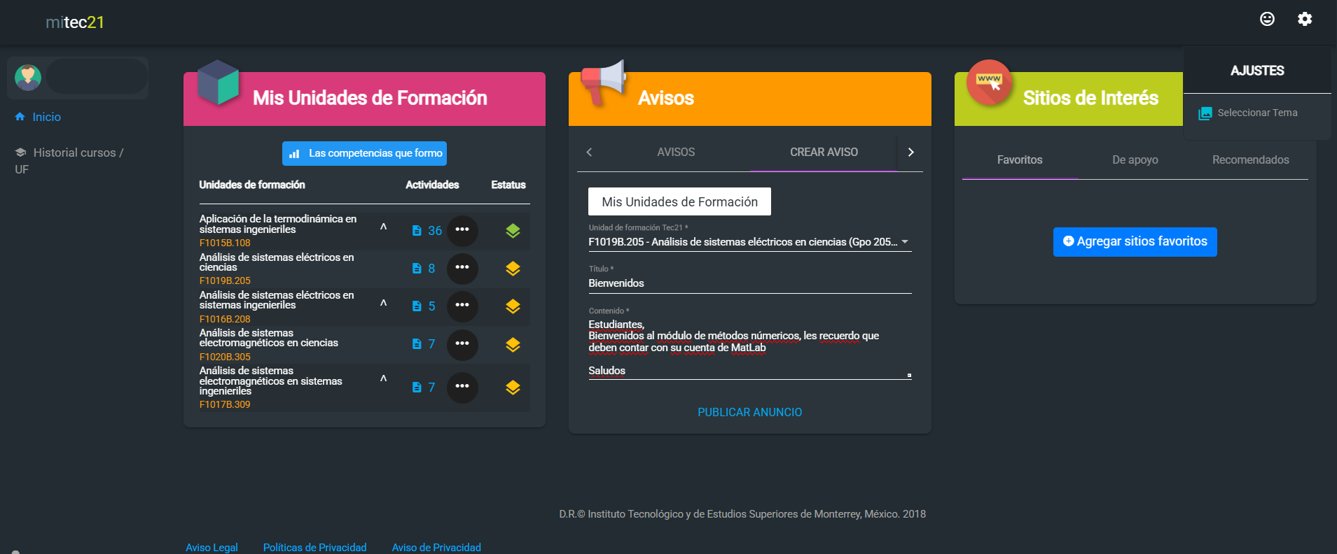 tarjetas mitec docentes