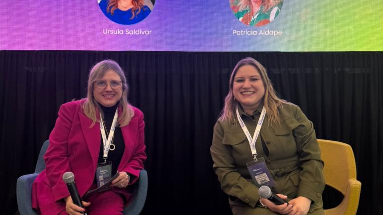 Patricia Aldape, Directora de Innovación de Experiencias de Aprendizaje, y Úrsula Saldívar, Directora de Innovación y Tecnologías Emergentes